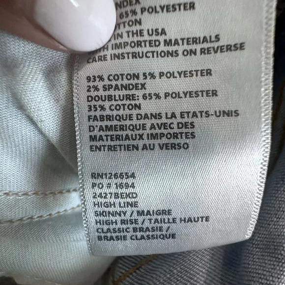 L'AGENCE High Line High Rise Skinny Distressed Classic Vintage Jeans 26 1347 - Picture 8 of 14